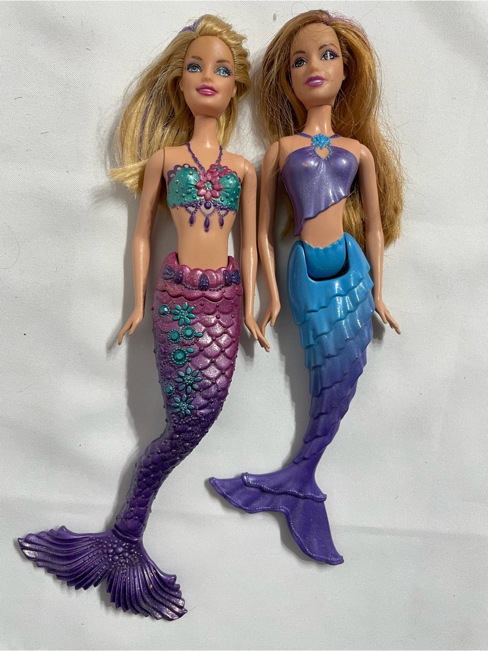 2 Mattel Barbie Mermaid Fashion Dolls Great Condition 2010/2009